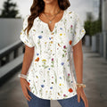Vintage-Bluse Mit Blumenmuster