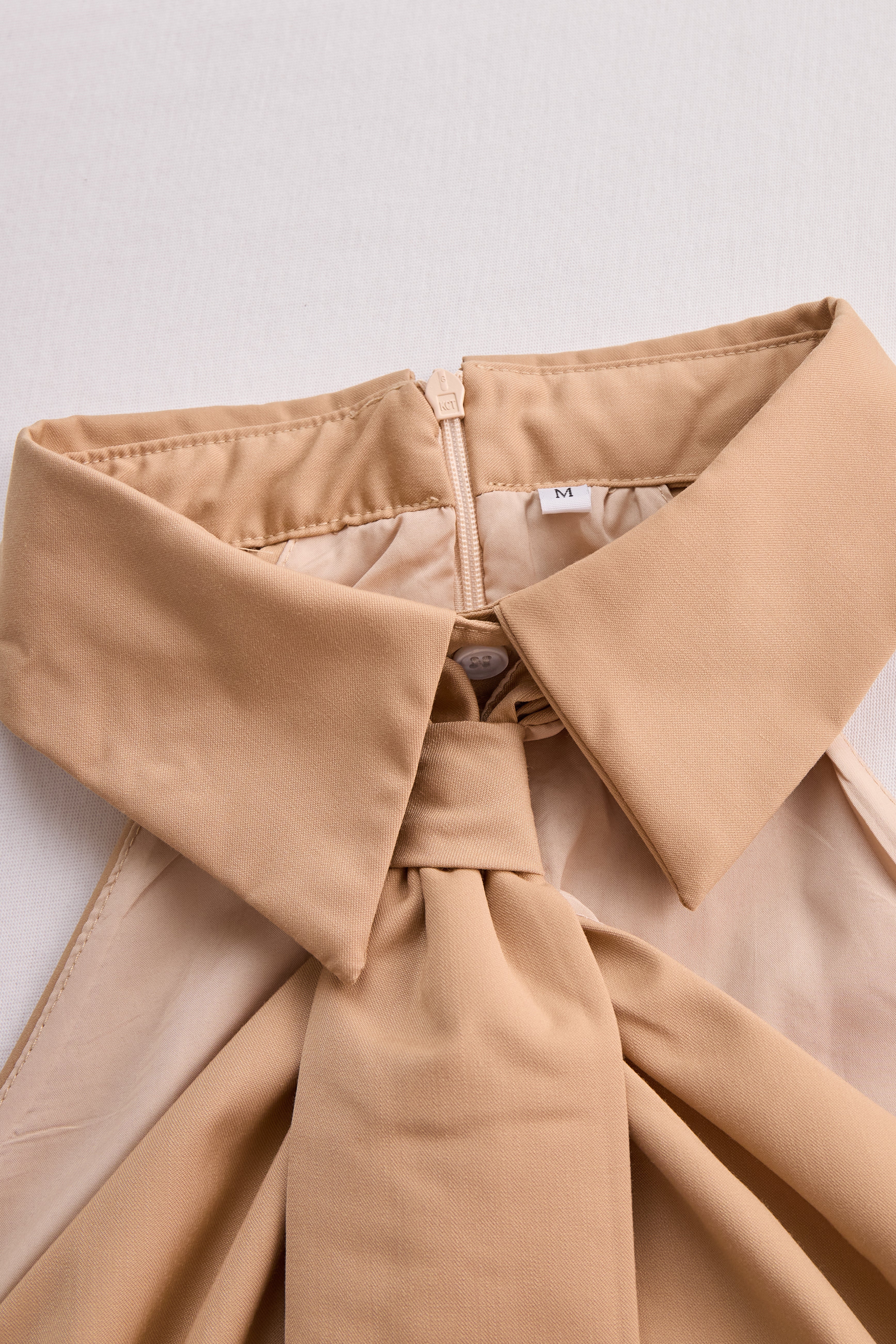 Camicetta Elegante Senza Maniche con Collo Halter e Fiocco al Collo