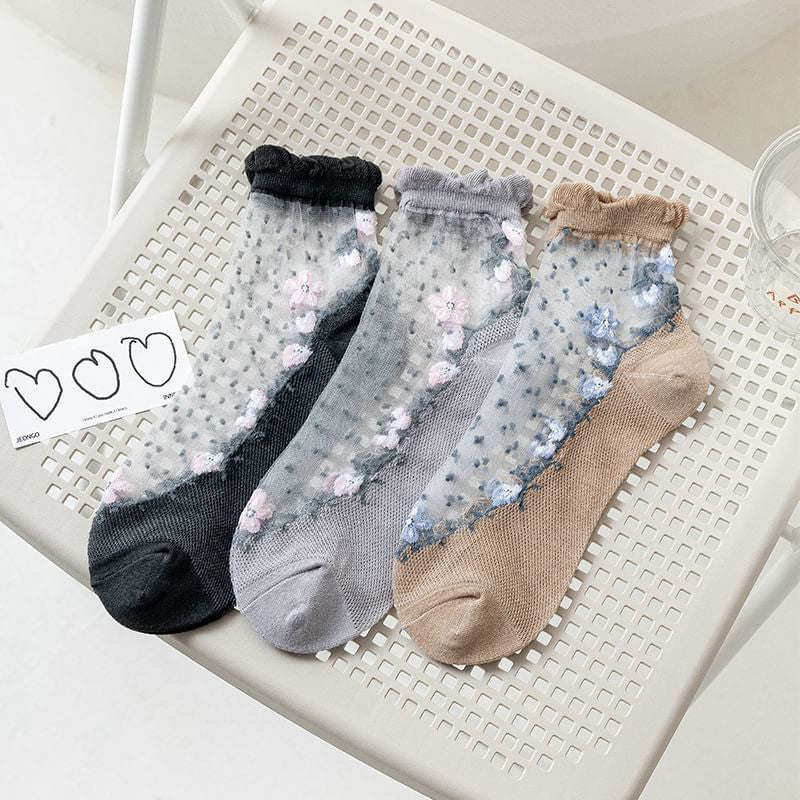 Atmungsaktive Blumensocken