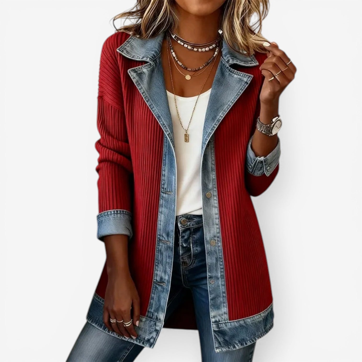 Emilia | Giacca in denim misto
