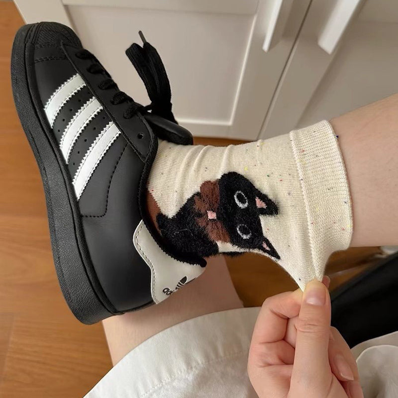 Lässige Socken Mit Katzenmuster