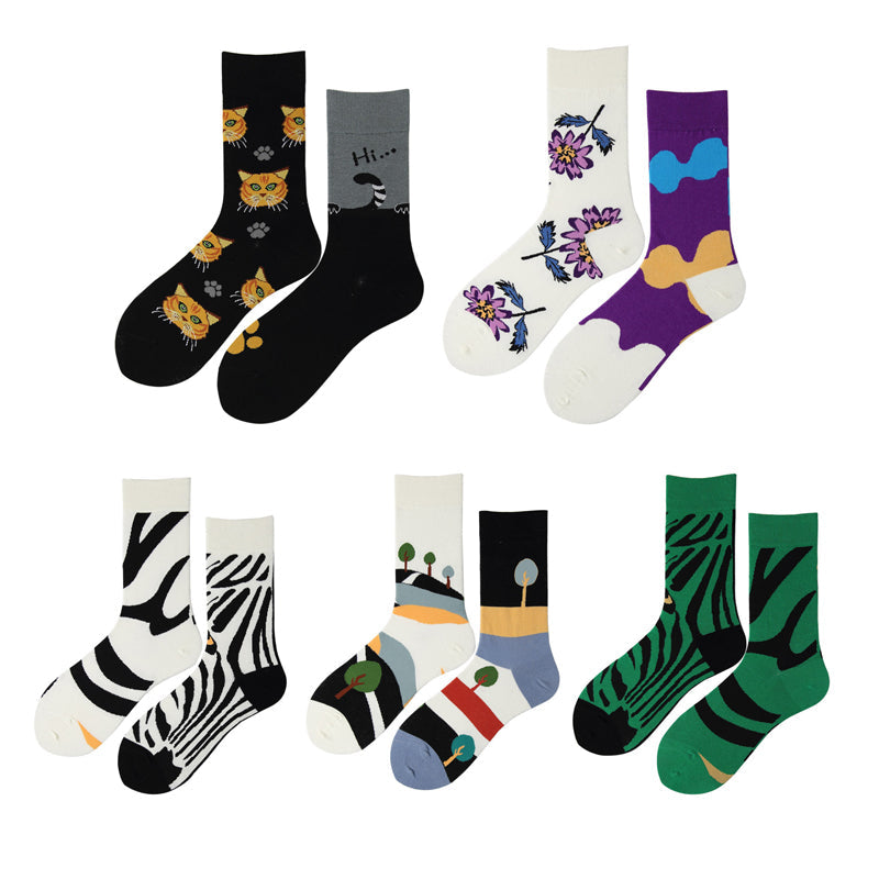 Lässige Asymmetrische Socken