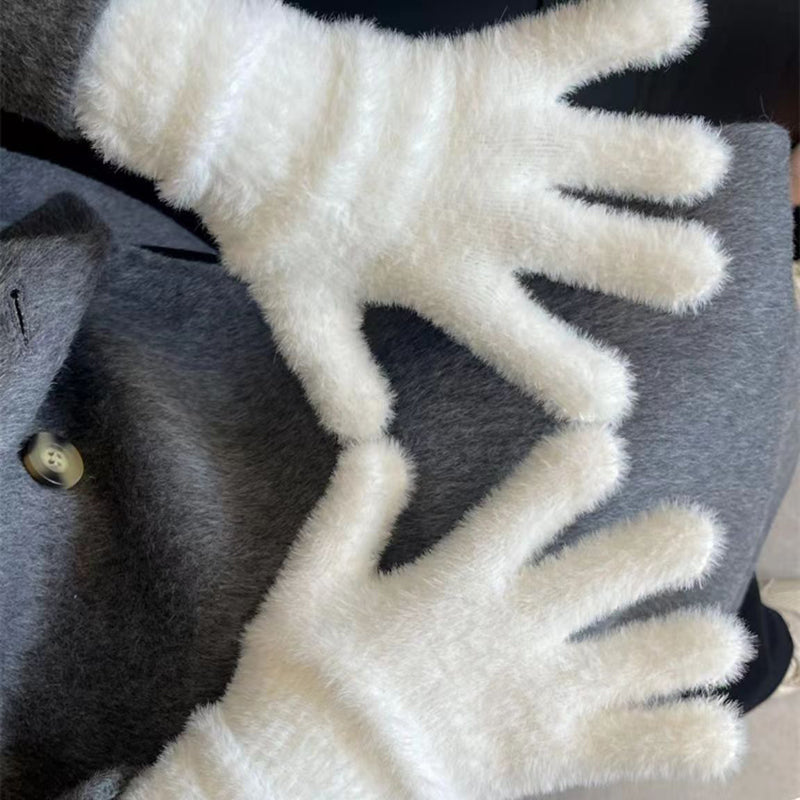 Einfarbige Warme Handschuhe