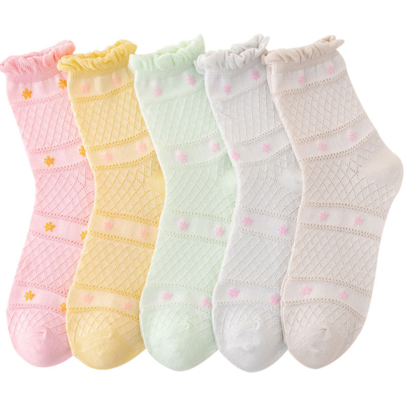 Atmungsaktive Blumensocken