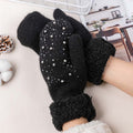 Warme Plüschhandschuhe