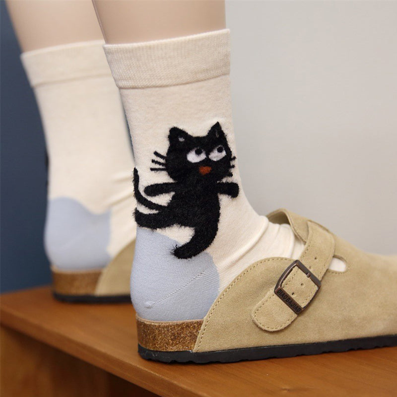Lässige Socken Mit Katzenmuster