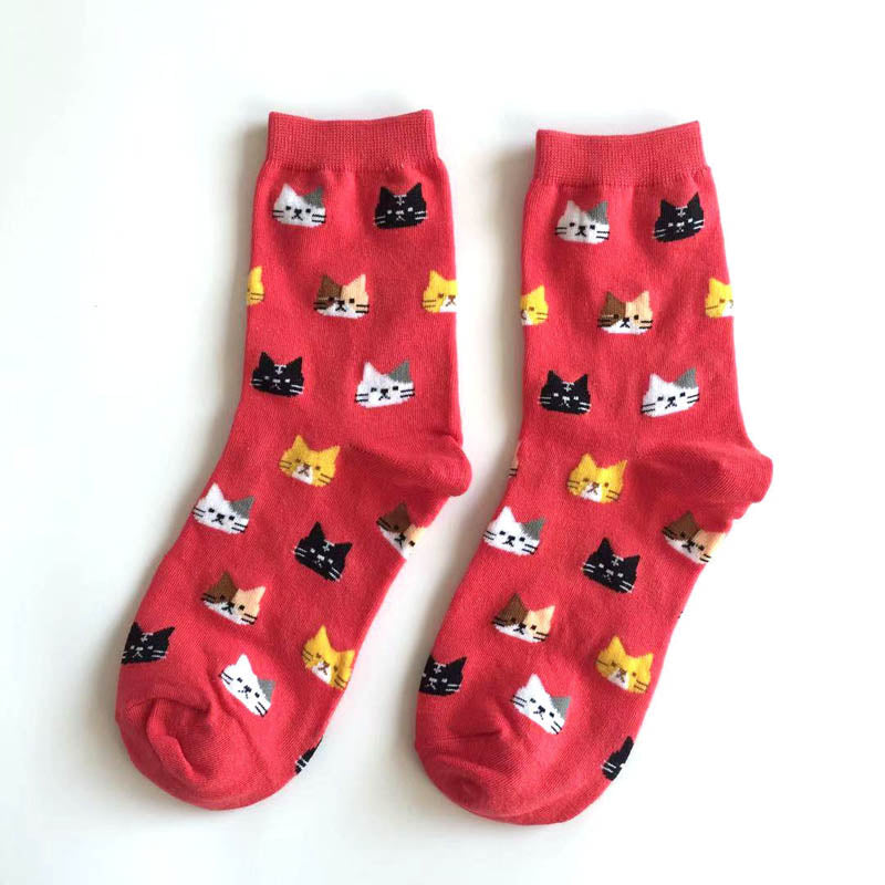 Freizeitsocken Mit Katzen-Print