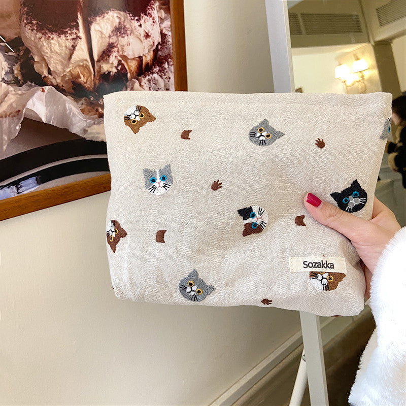 Lässige Tasche Mit Katzen-Print