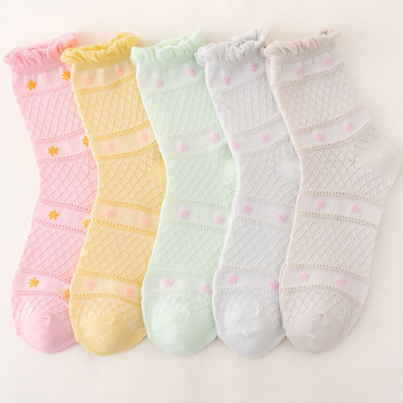 Atmungsaktive Blumensocken