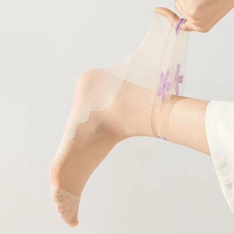 Atmungsaktive Blumensocken