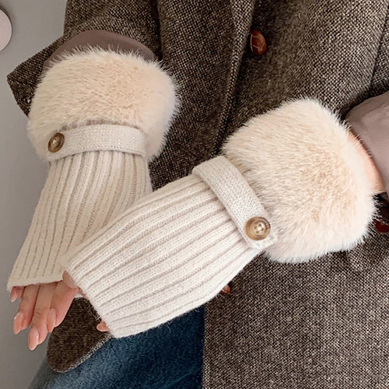 Einfarbige Warme Handschuhe
