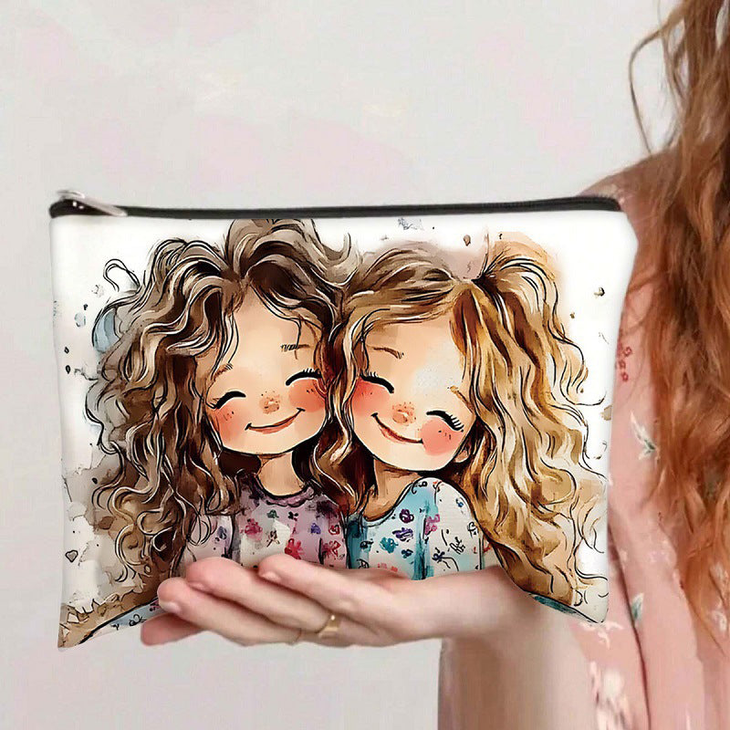 Tasche Mit Niedlichem Mädchenmuster