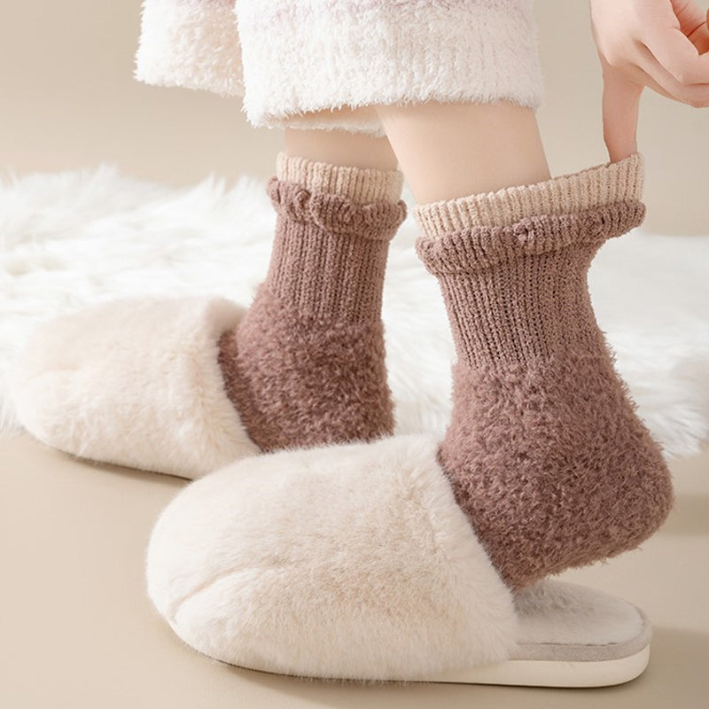 Warme Plüschsocken