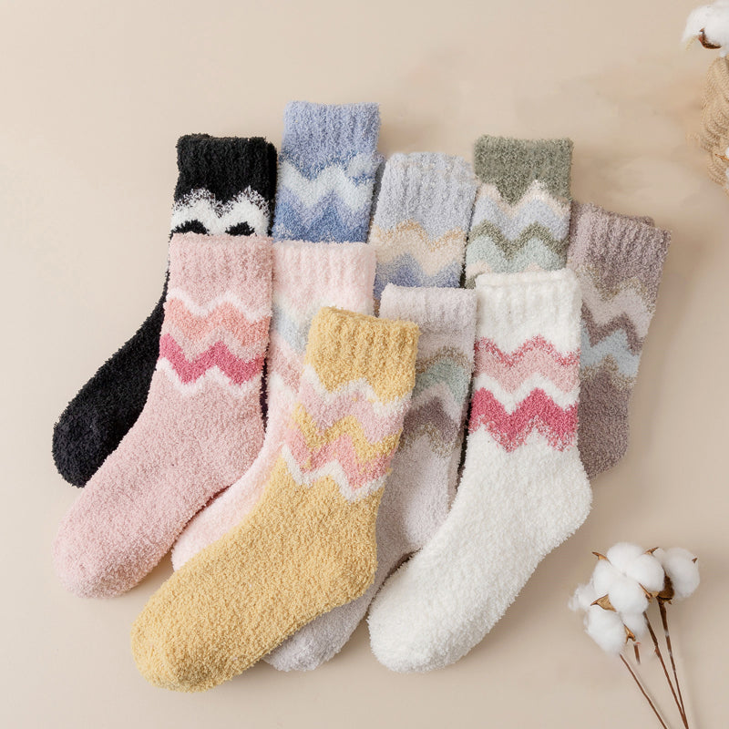 Warme Plüschsocken