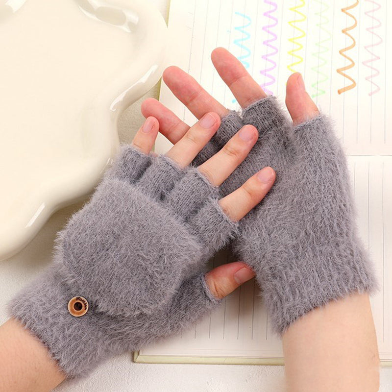 Einfarbige Warme Handschuhe