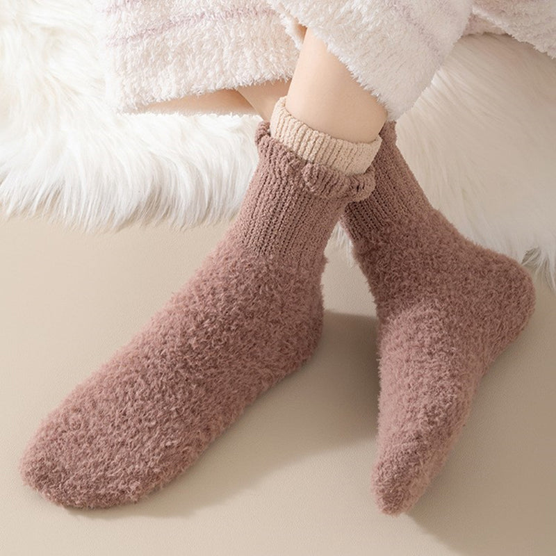 Warme Plüschsocken