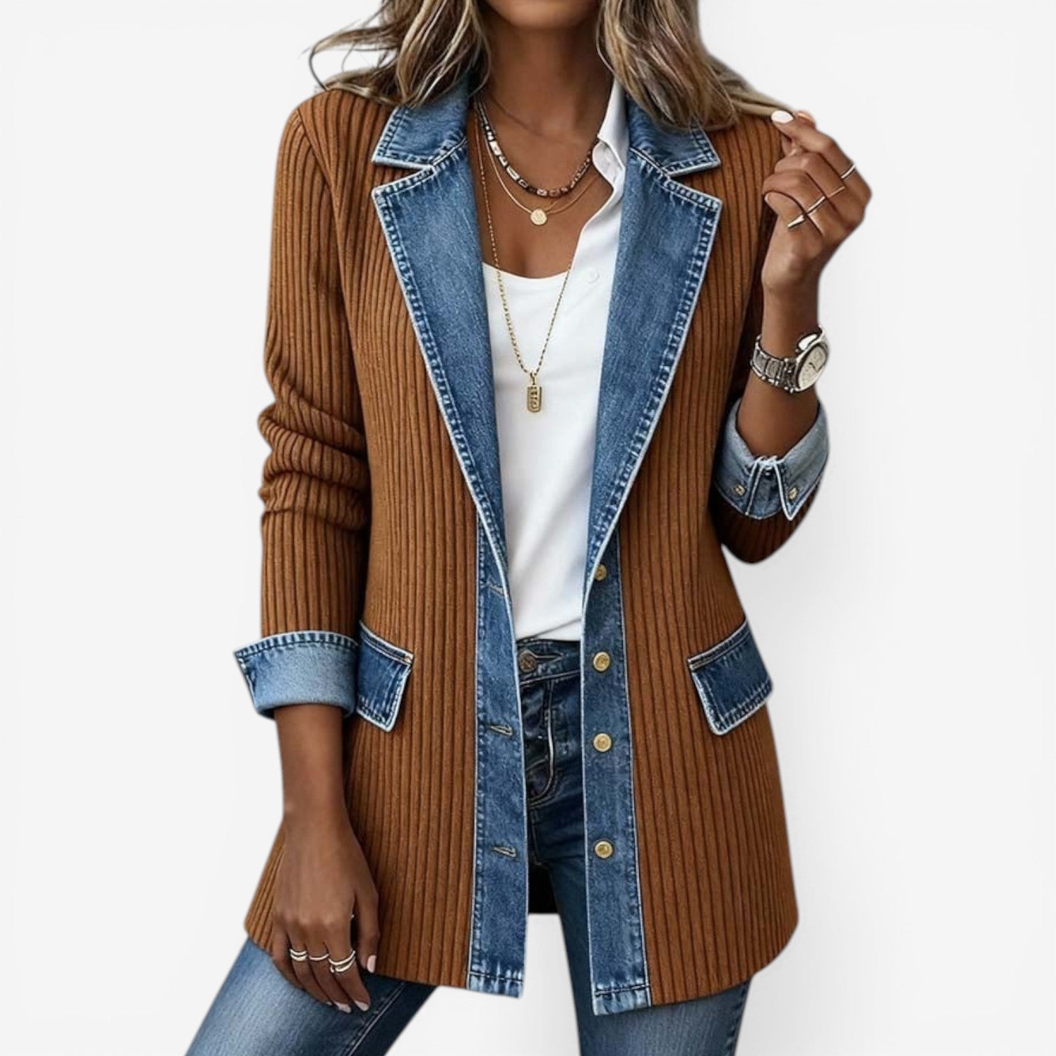 Emilia | Giacca in denim misto