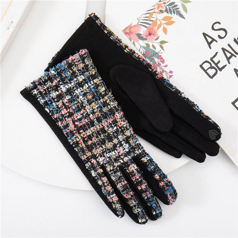 Warme Karierte Handschuhe