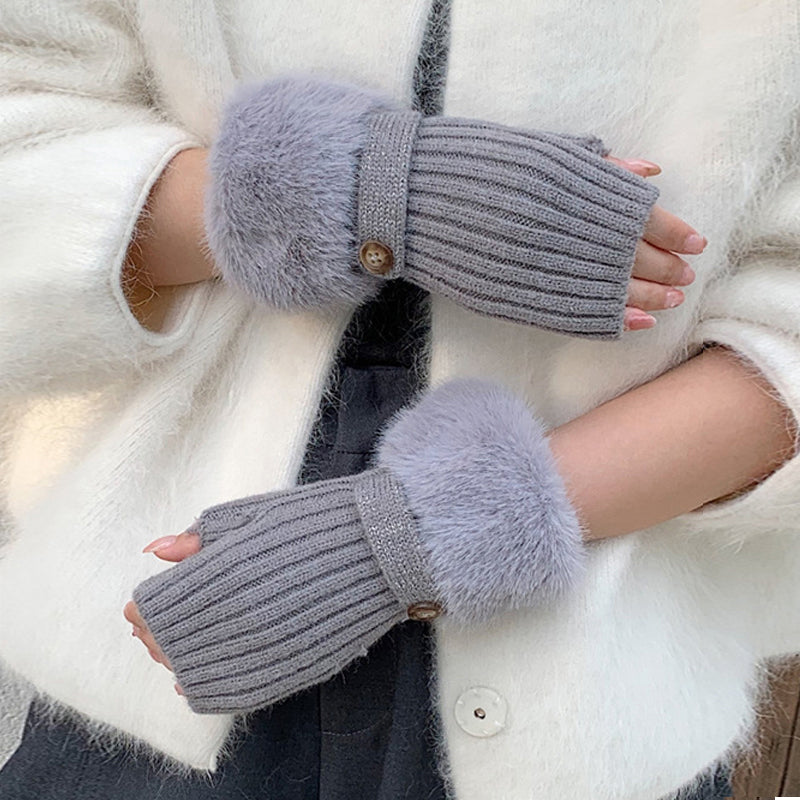 Einfarbige Warme Handschuhe