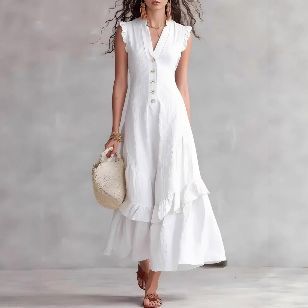 Valentina | Abito Maxi con Volant Eleganti