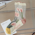 Lässige Blumensocken
