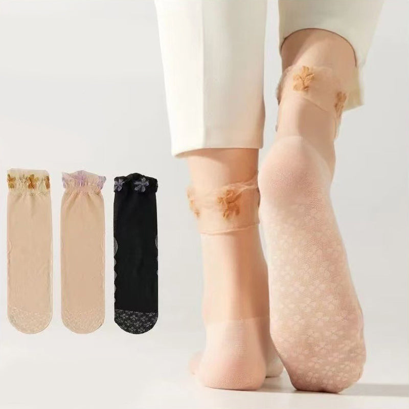 Atmungsaktive Blumensocken