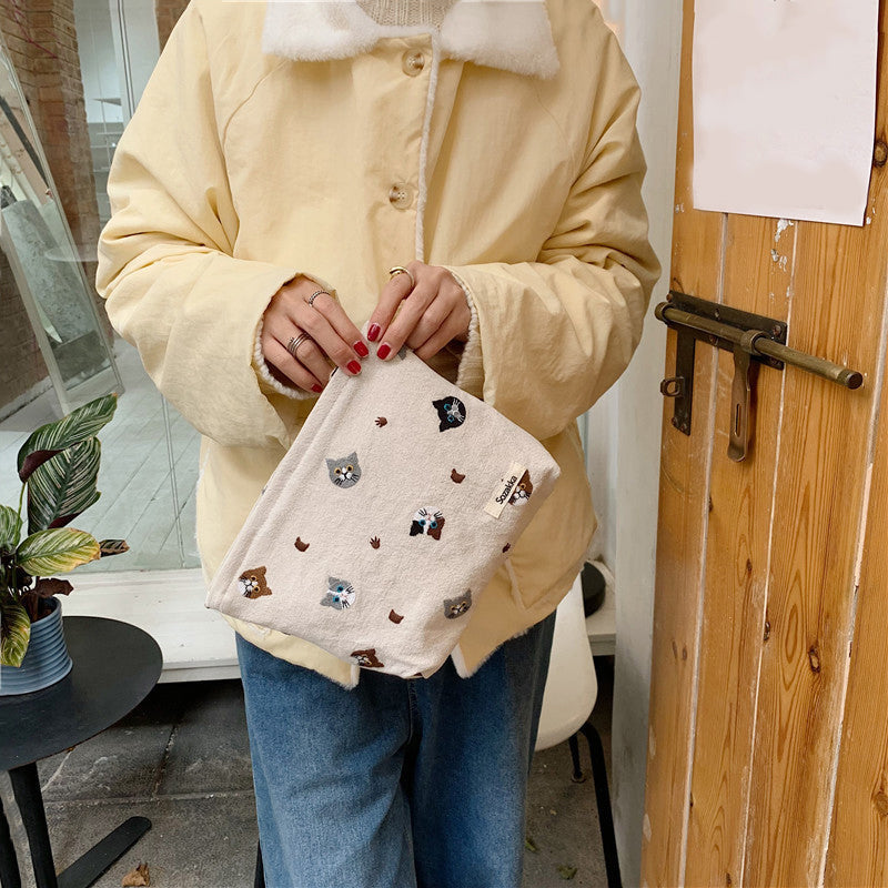 Lässige Tasche Mit Katzen-Print