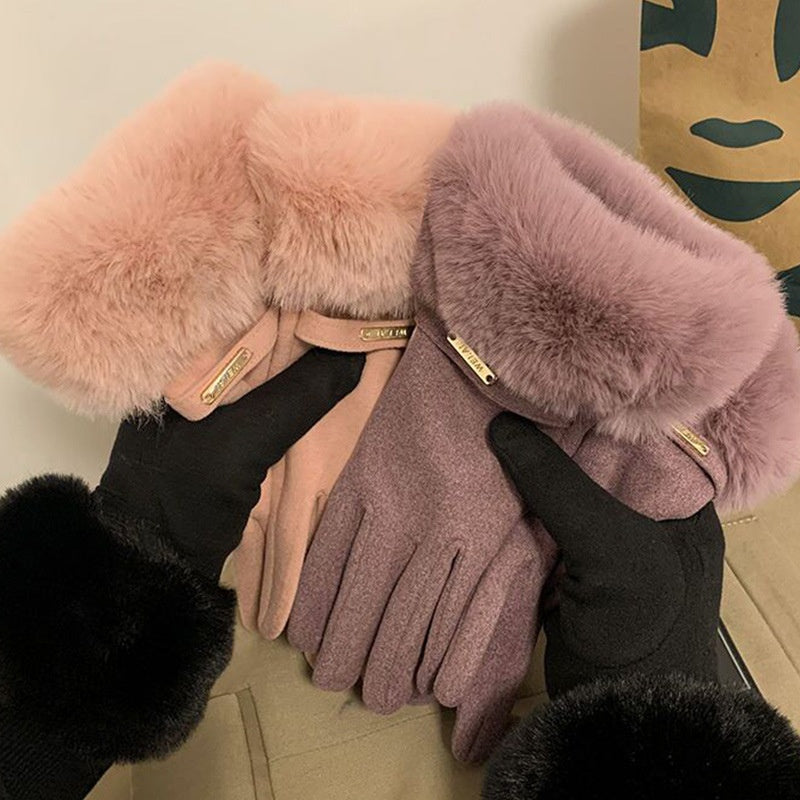 Einfarbige Warme Handschuhe