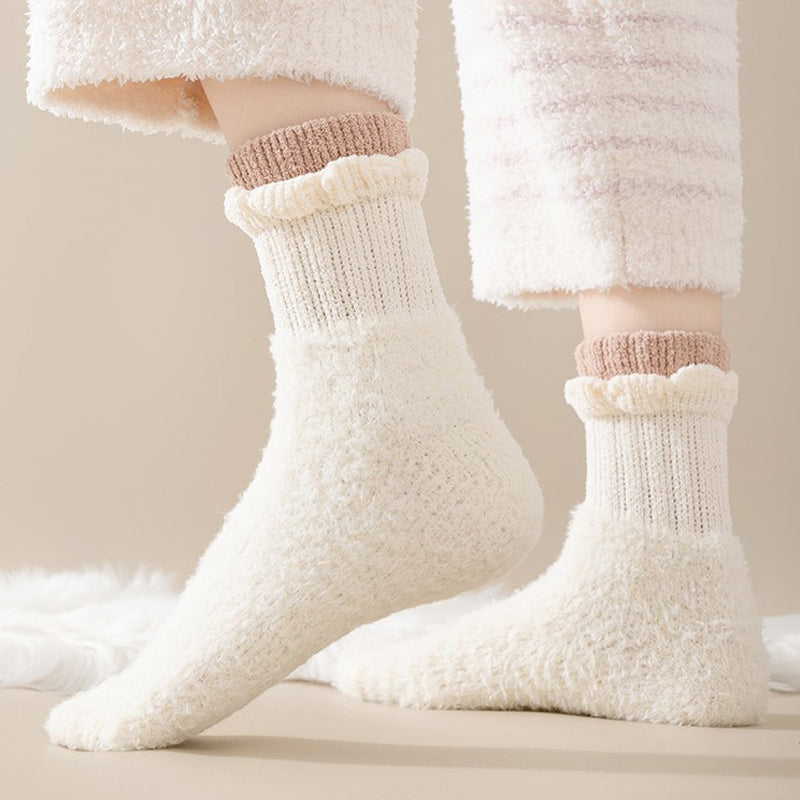 Warme Plüschsocken