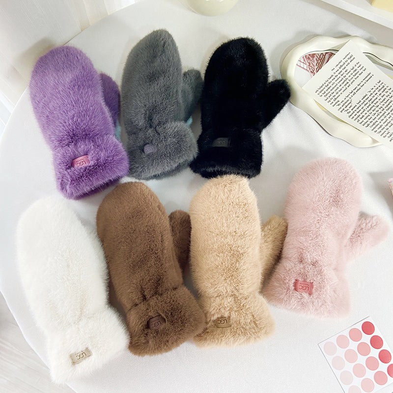 Warme Plüsch Handschuhe