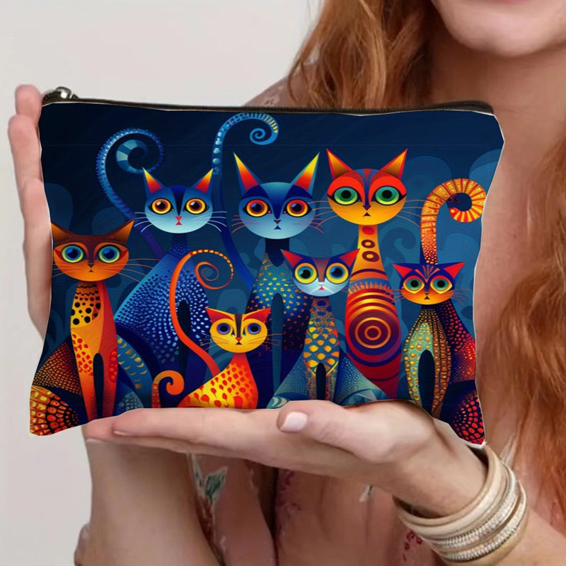 Lässige Tasche Mit Katzenmuster