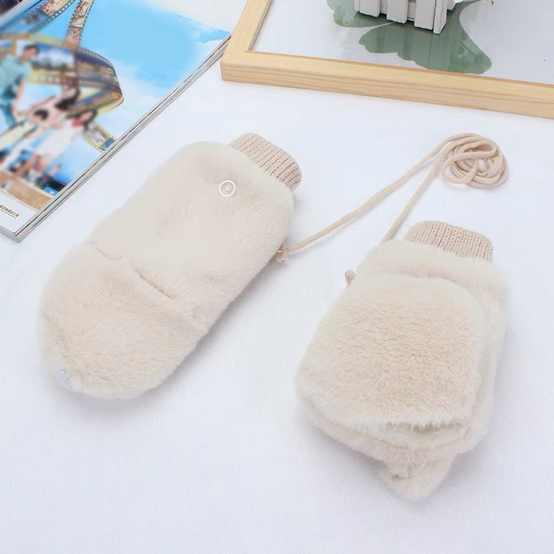 Einfarbig Warme Handschuhe