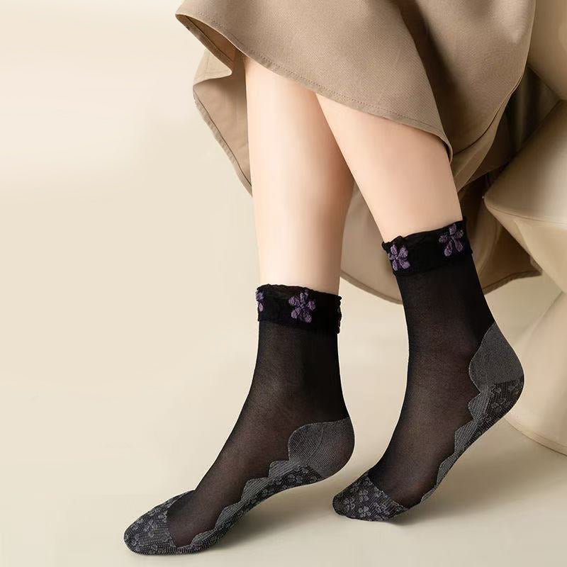 Atmungsaktive Blumensocken