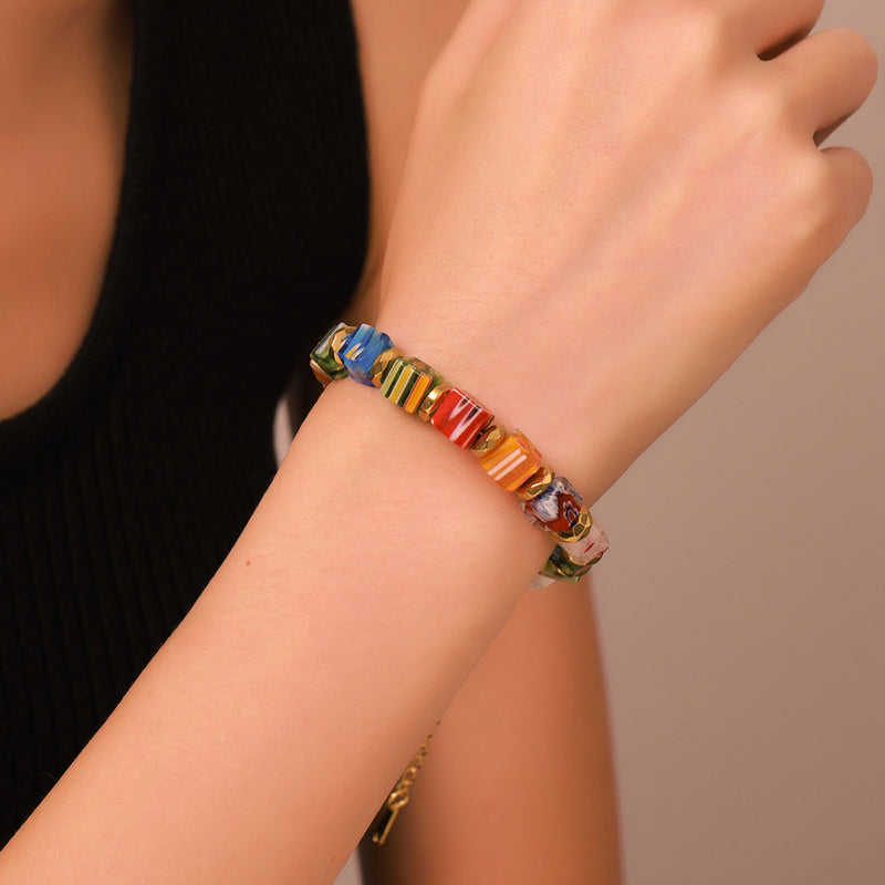 Böhmisches Buntes Perlenarmband