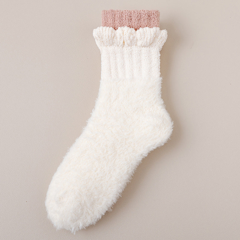 Warme Plüschsocken