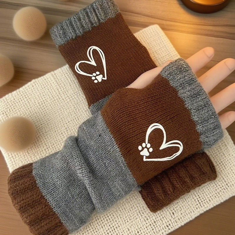 Warme Handschuhe Mit Herzmuster
