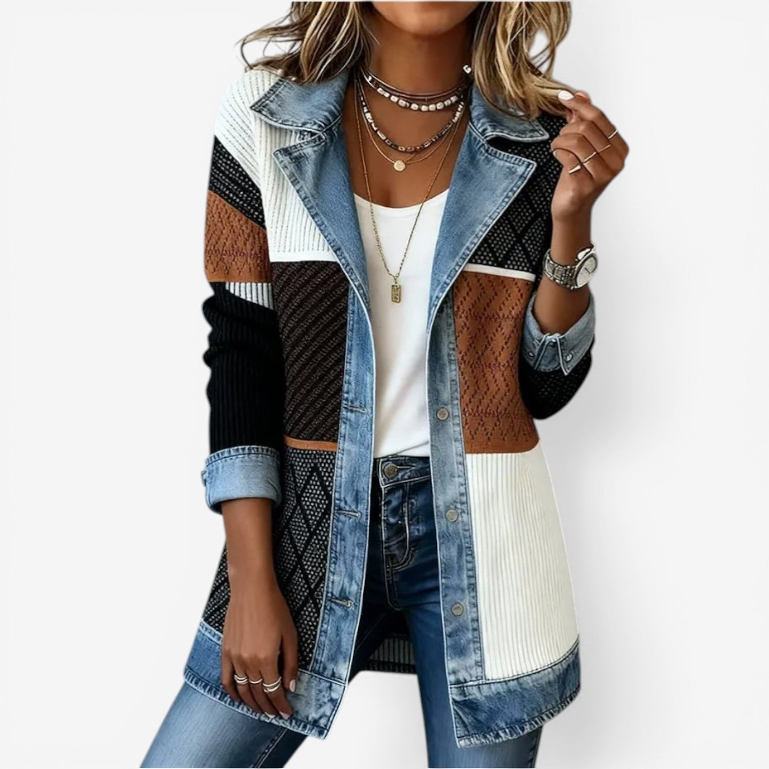 Emilia | Giacca in denim misto