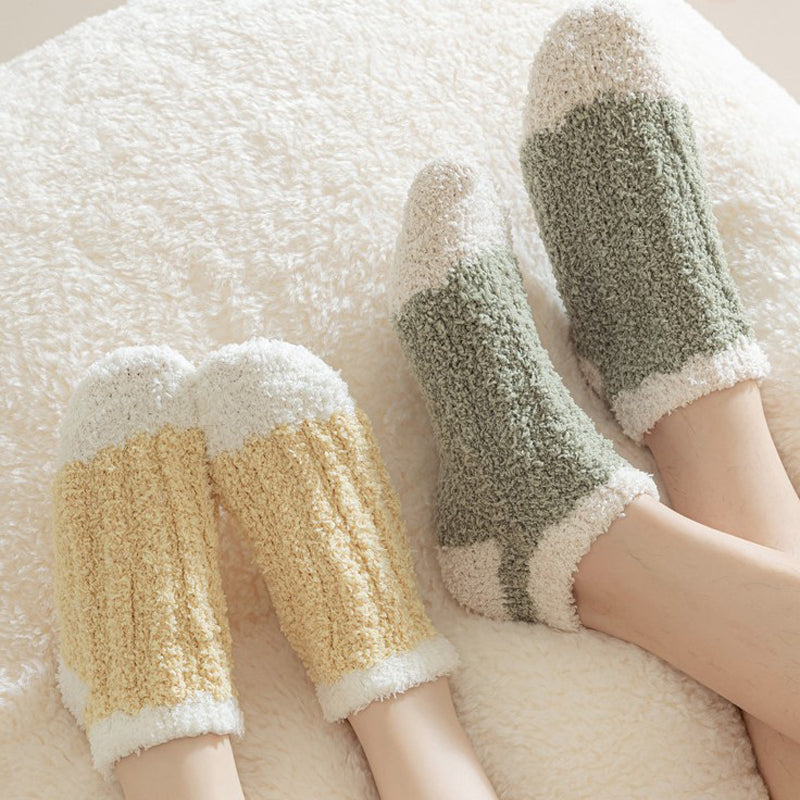 Warme Plüschsocken