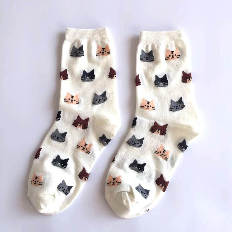 Freizeitsocken Mit Katzen-Print