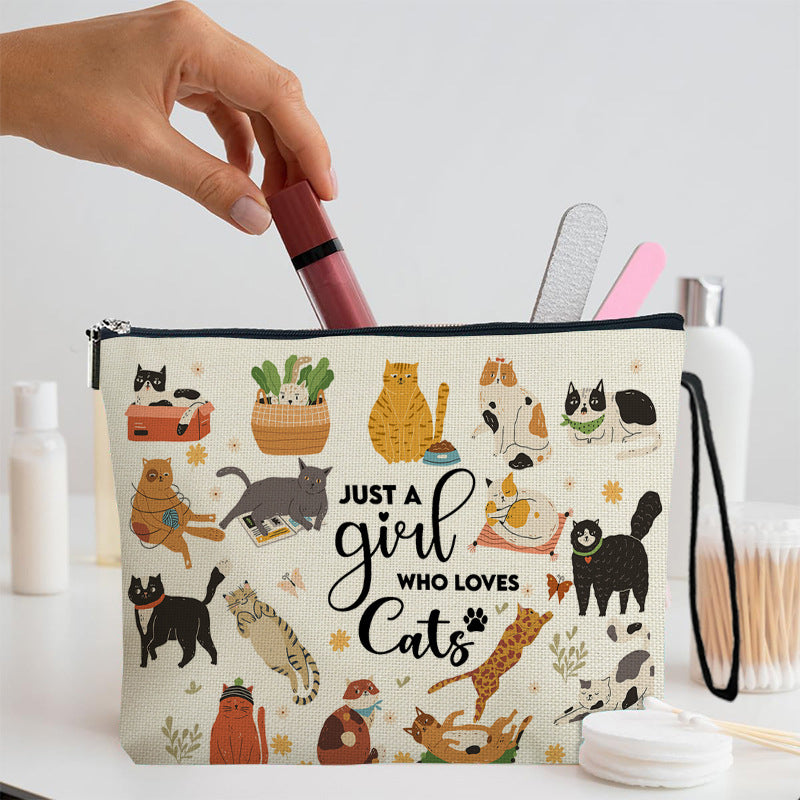 Lässige Tasche Mit Katzenmuster