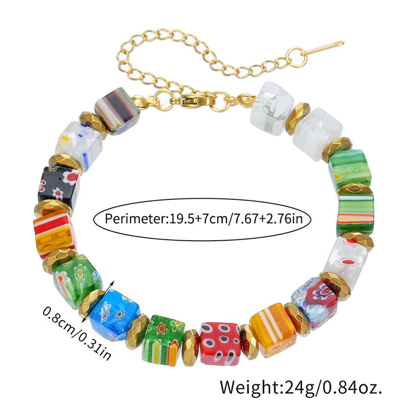 Böhmisches Buntes Perlenarmband