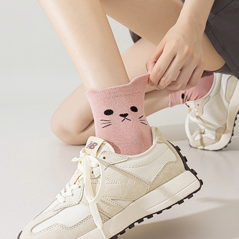 Lässige Socken Mit Katzenmuster