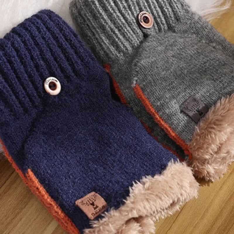 Warme Plüschhandschuhe
