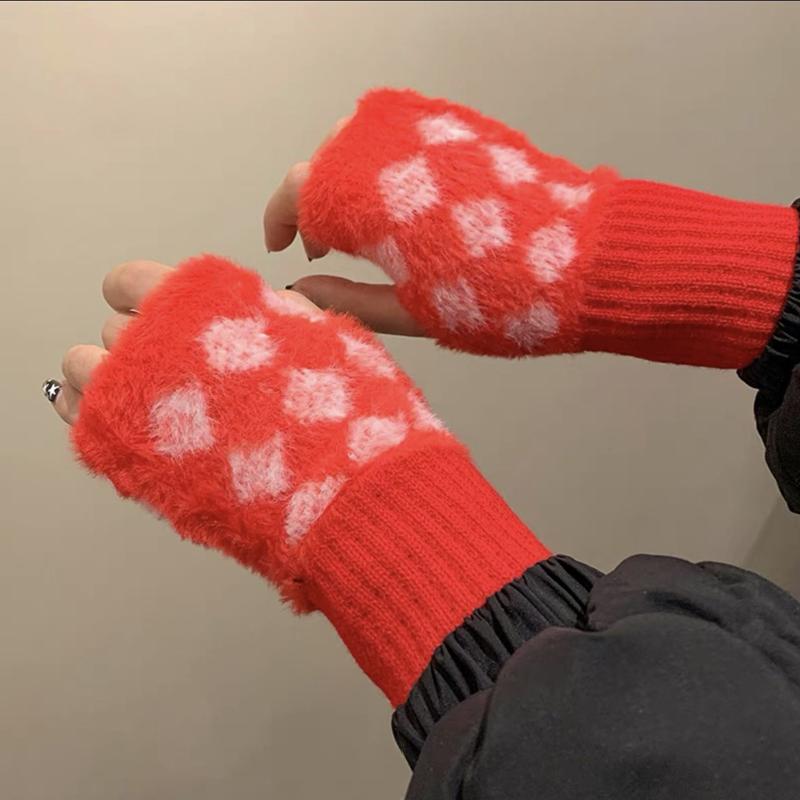 Warme Plüschhandschuhe