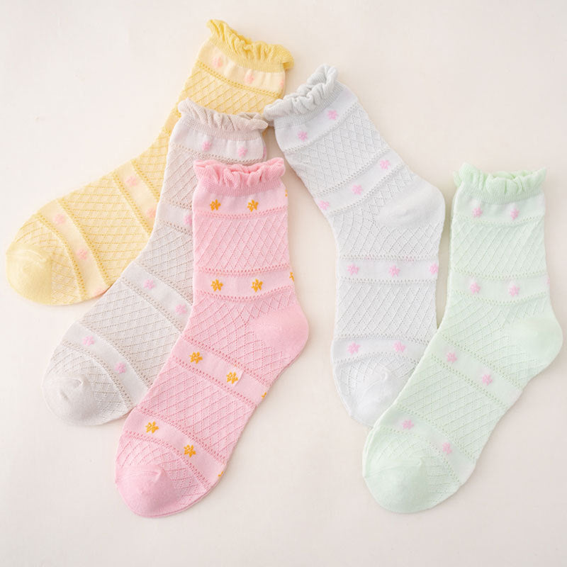 Atmungsaktive Blumensocken