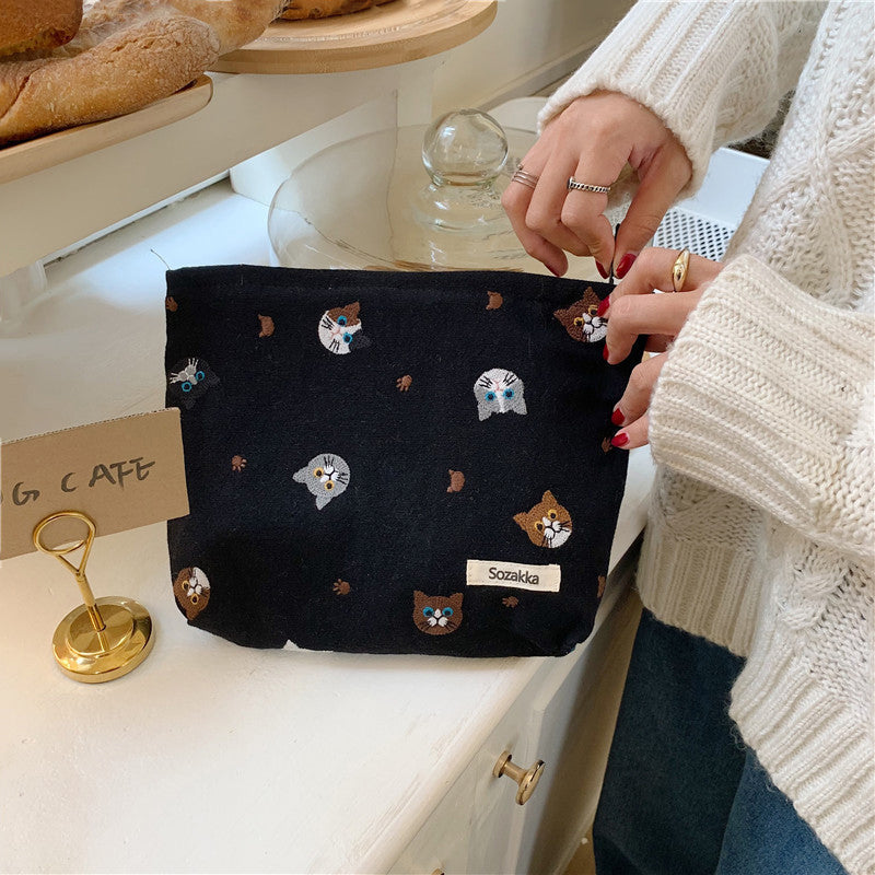 Lässige Tasche Mit Katzen-Print