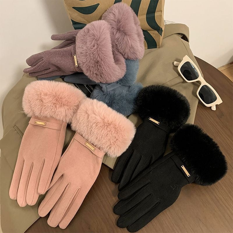 Einfarbige Warme Handschuhe
