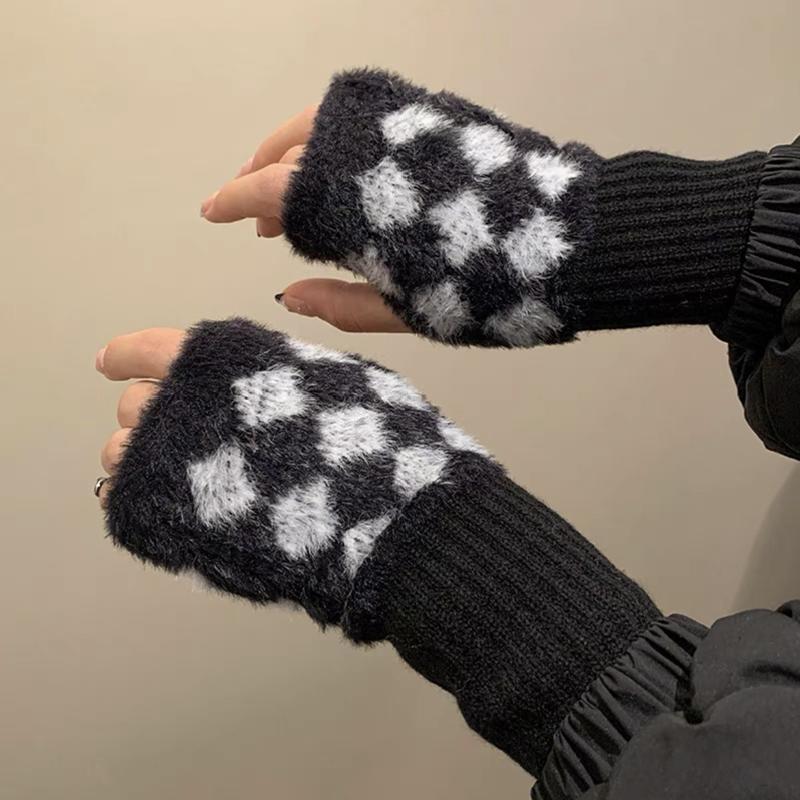Warme Plüschhandschuhe