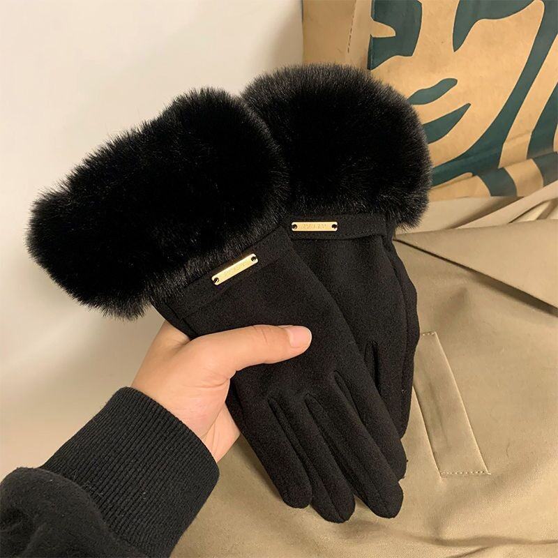 Einfarbige Warme Handschuhe