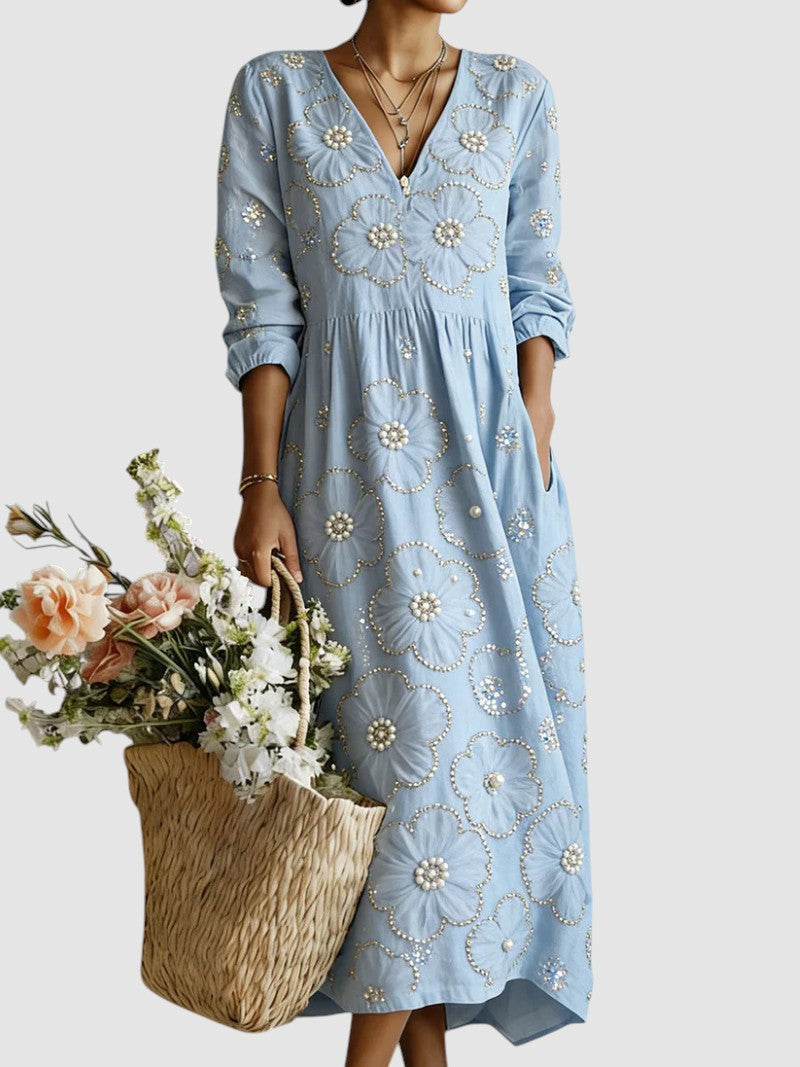 Lena | abito midi floreale